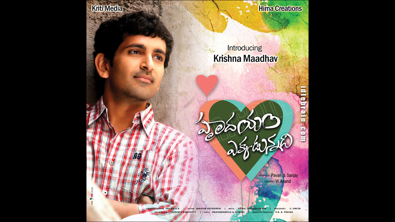 Hrudhayam Ekkadunnadi  wallpapers - Telugu cinema posters -   Krishna Maadhav