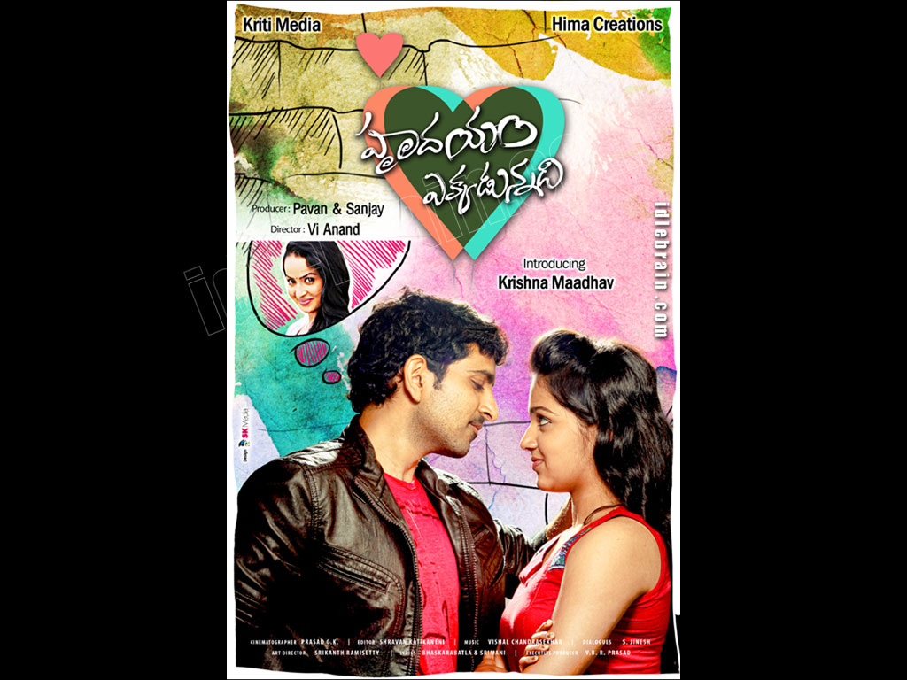 Hrudhayam Ekkadunnadi  wallpapers - Telugu cinema posters -   Krishna Maadhav