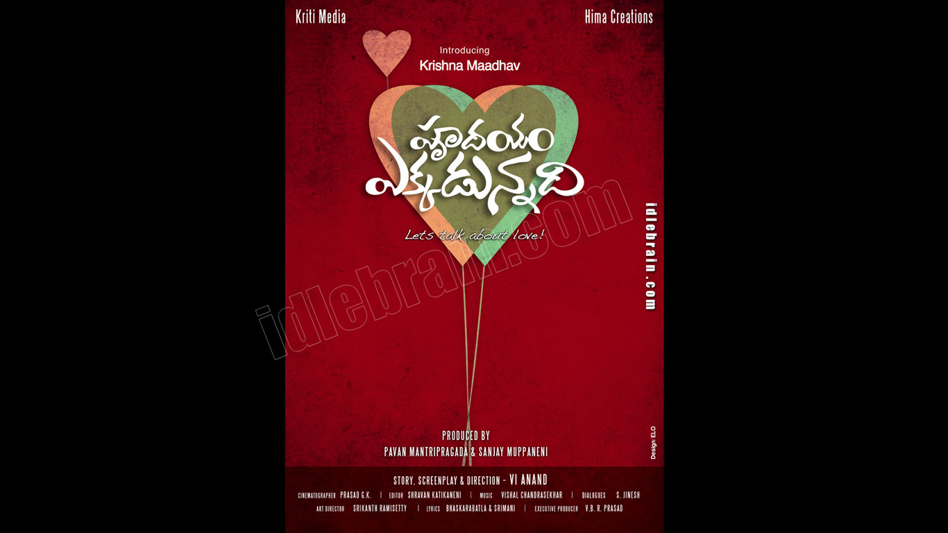 Hrudhayam Ekkadunnadi  wallpapers - Telugu cinema posters -   Krishna Maadhav