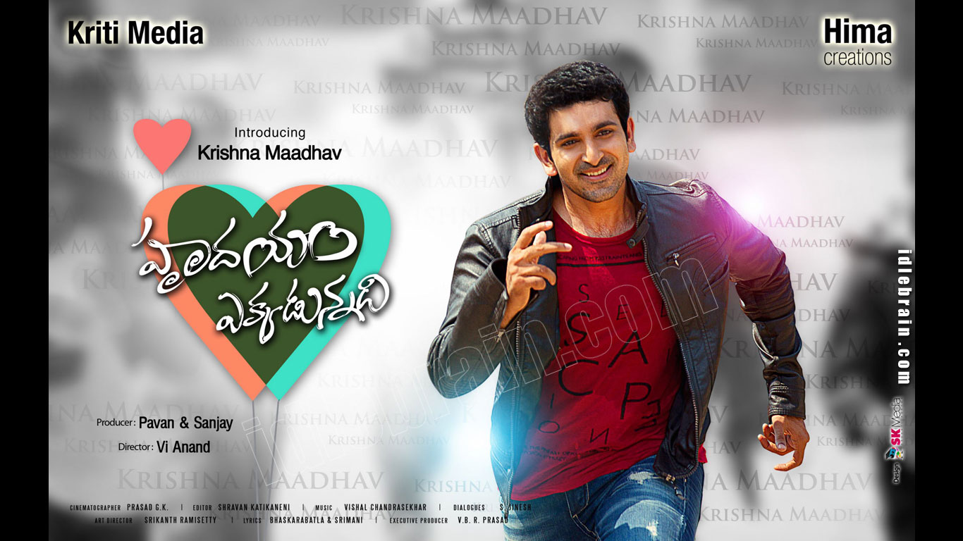 Hrudhayam Ekkadunnadi  wallpapers - Telugu cinema posters -   Krishna Maadhav