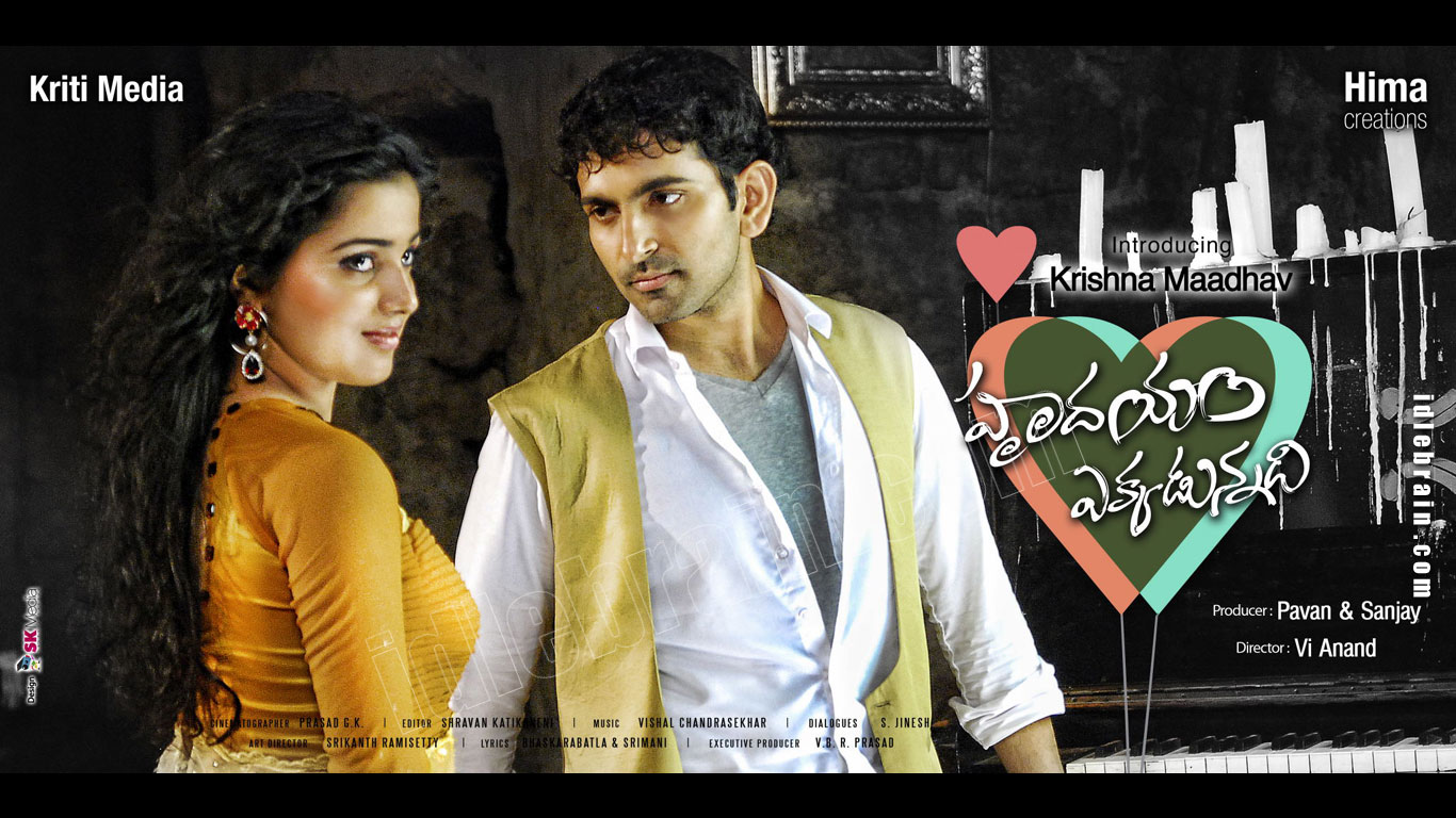 Hrudhayam Ekkadunnadi  wallpapers - Telugu cinema posters -   Krishna Maadhav