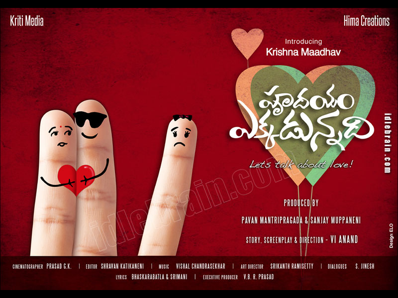 Hrudhayam Ekkadunnadi  wallpapers - Telugu cinema posters -   Krishna Maadhav