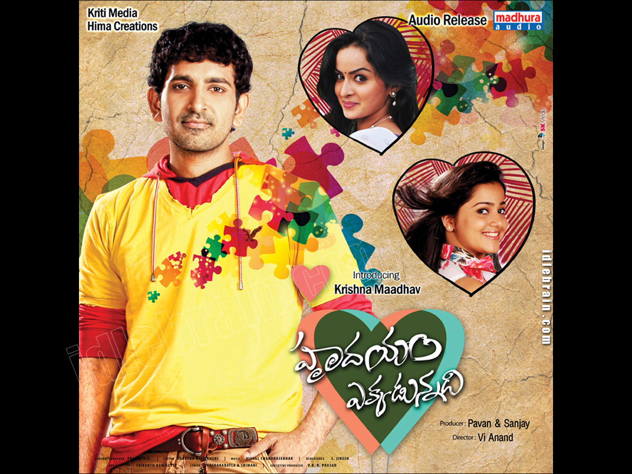 Hrudhayam Ekkadunnadi  wallpapers - Telugu cinema posters -   Krishna Maadhav